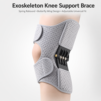 Attelle de soutien du genou exosquelette avec ressort de rebond, conception aile de papillon pour l'aide à la marche, réglable universellement