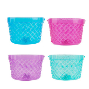 Hot Sales Easter plastic storage basket gift baskets for decorative light up basket with handle