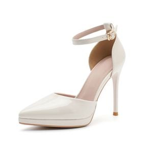 Lady <span class=keywords><strong>Stiletto</strong></span> Mujeres Tacones Altos Cuero Fiesta Oficina Boda Señora Vestido Zapatos - Product Image 2