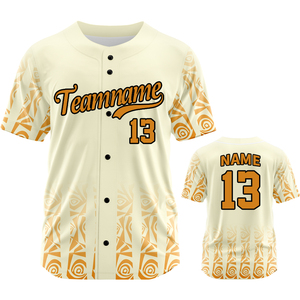 Maillot de baseball personnalisé sur mesure en gros pour hommes, imprimé, dégradé de couleurs, sublimation, broderie Zp25024 - Product Image 3