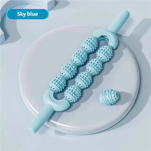 Rullo massaggiante a doppia fila con punte <span class=keywords><strong>per</strong></span> collo, vita, braccia, corpo e piedi, rilassante sensoriale <span class=keywords><strong>per</strong></span> i muscoli prima di <span class=keywords><strong>dormire</strong></span> - Product Image 6