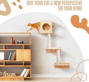 Estante de Pared Ecológico y Moderno para Tienda de Mascotas, Hamaca para Gatos, Ventana de Escalada con Rascador para Gatos, Uso Interior y Exterior - Product Image 5