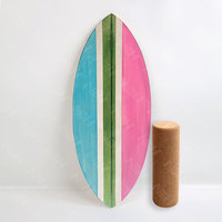NEH Factory Fitness Gym planche d'équilibre en bois, planche de Surf avec rouleau en liège pour l'entraînement à la peinture, planche à poisson et planche d'écumage