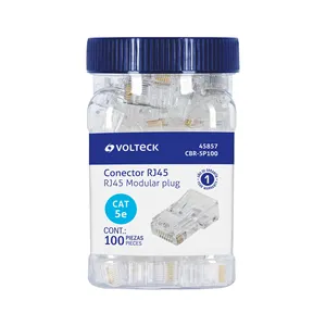VOLTECK 4 pezzi RJ45 CAT5E spina può con 100 connettori Ethernet spine di alta qualità Ethernet - Product Image 1