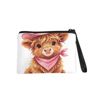 Sac à friandises pour animaux de compagnie à fermeture éclair, motif taureau mignon, étanche, petit format, avec sangle de transport, prix bas, fourni par l'usine