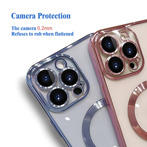 Coque de téléphone magnétique antichoc électroplaquée pour <span class=keywords><strong>iPhone</strong></span> 17 16 15 14 Air Pro Max - Product Image 4