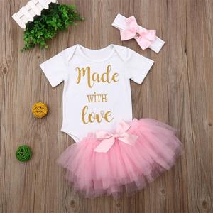 Conjuntos de Ropa para Niños, Ropa de Bebé, Faldas Tutú de Verano para Niñas, Traje Romper de China - Product Image 1