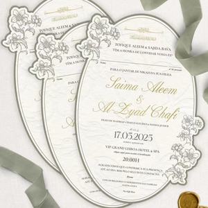 <span class=keywords><strong>Libro</strong></span> de Invitaciones de Boda Personalizado con Flores Esculpidas, Encuadernación Perfecta y Papel Grabado en Relieve - Product Image 3