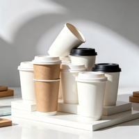 Gobelets isothermes à double paroi pour café latte, cappuccino, boissons chaudes, gobelets en papier jetables, logo personnalisé