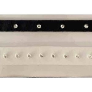 Nastro elastico con applicazione strass acrilici - Product Image 1