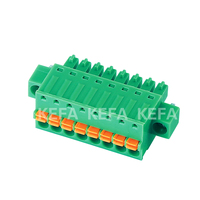 KF2EDGKDM-3.5/3.81plug push wire spring bornier 3.5mm connecteur à pas 3.81 avec bride vis connecteur à douille câble