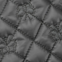 Tissu matelassé thermique 100 % polyester pongé, brodé, imperméable, motif cœur, pour veste, manteau d'hiver, doublure de voiture