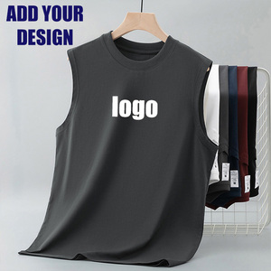 Cool Sense Sleeveless O‑Neck Men's T Shirts Premium Wholesale Customized <b>Tshirts</b> Printed Casual Plain Homme <b>Tshirt</b> With Logo - Product Image 2