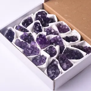 Nghệ THUẬT & thủ công Hộp quà tặng tinh thể bán buôn nguyên pha lê đá quý Malachite Rose Quartz fluorite không thường xuyên Reiki Chakra chữa bệnh đá