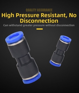 Unión Recta de PU <span class=keywords><strong>PUC</strong></span> 8-Equal Union-8mm, Conector Neumático de Plástico para Manguera Flexible, Conexión Rápida Completa - Product Image 3