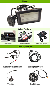 Kit de conversión de bicicleta eléctrica de 36V, 48V, 250W, 350W, con motor de cubo de engranaje sin escobillas, pantalla LCD para bicicletas - Product Image 5