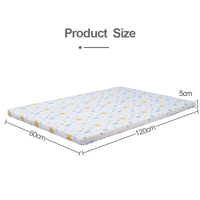 Surmatelas en mousse à mémoire de forme ventilée de 2 pouces pour lit de bébé et lit d'enfant avec housse antidérapante amovible