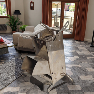 תנור פיקניק נייד בסגנון חדש, תנור עץ נייד חוצה גבולות, תנור בישול לקמפינג בחוץ - Product Image 5