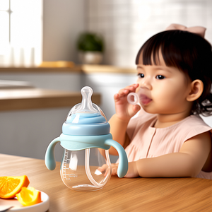 Vente Chaude <span class=keywords><strong>Biberon</strong></span> Nouveau-Né avec Paille Gobelet en Silicone Anti-Coliques <span class=keywords><strong>Tétine</strong></span> pour Bébé École Maternelle et Produits pour la Maman - Product Image 6