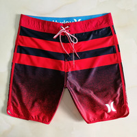 Shorts de plage pour hommes, motif floral estival, taille élastique, pantalon de plage à taille mi-haute, tricoté formel pour le surf