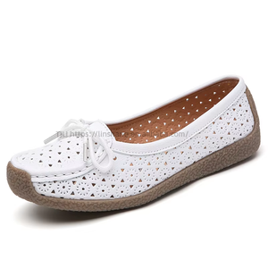Women's for Spring Summer Hollow Flat <b>Shoes</b> Breathable Perforated for Elderly People <b>Soft</b> Rubber Soles Slip-on Mom's <b>Shoes</b> - Product Image 6