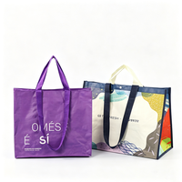 Sac de shopping personnalisé avec logo classique réutilisable en PP non tissé imprimé numériquement pour une utilisation promotionnelle