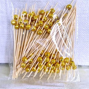 Brochetas Desechables para Frutas de 12 cm, Brochetas Decoradas para Cócteles, Postres y Hamburguesas, Color Sólido, Paquete de 100 Unidades - Product Image 3