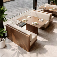 Ensemble de tables et fauteuils de restaurant commercial, table de salle à manger en pierre de roche, table de café de qualité supérieure, personnalisable.