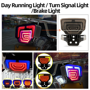 Feu arrière LED modifié de haute qualité avec clignotant, lampe arrière universelle 12V pour moto Honda CG125 - Product Image 4
