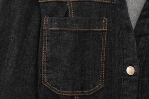 Denim setelan 2 potong untuk wanita, kemeja kerah lengan panjang bahan Denim, Set celana panjang Denim wanita - Product Image 4