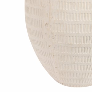 Vaso grande testurizzato moderno in ceramica arrotondata per decorazione del soggiorno - Product Image 4