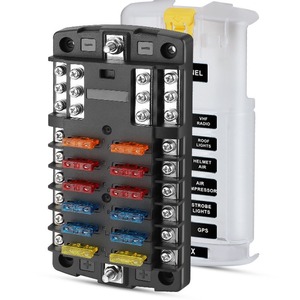 Cnspeed 12-Way Fuse Box With Led Indicator For Rv And <b>Yacht</b> Screw Wiring - Product Image 2