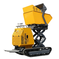 Mini-Raupendumper mit Hydraulischer Selbstbeladung, Benzinmotor, Kleiner Muldenkipper für Landwirtschaft, Bau und Garten