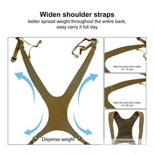 Sac de poitrine robuste pour jumelles, imperméable, avec fermeture éclair, motif lettres, pour la chasse et la randonnée, avec poche pour télémètre - Product Image 5