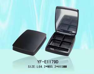 Đen nhựa <span class=keywords><strong>Eyeshadow</strong></span> Palette với nam châm nhỏ Blush hộp và gương bao bì rỗng Eye Shadow container - Product Image 3