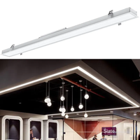 Profilé en aluminium pour luminaire linéaire LED suspendu 70x35mm, profil de lustre suspendu pour projets d'éclairage de bureaux/commerces