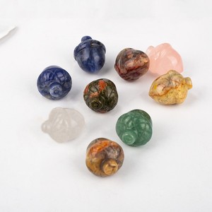 20*26mm pierre précieuse naturelle Quartz cristal noisette cristal sculpté pommes de pin noix gland fête ornement Collection cadeaux - Product Image 1