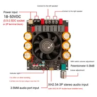 Papan Penguat Daya Stereo 2.0 High Low Tone ZK-6002 Pure Post Stage 600W+600W Modul Kontrol Suara Audio Kit DC18-50V