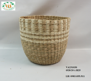 Nouveauté chaude 100% paniers de rangement en jonc de mer naturel Design écologique Meilleur vendeur - Product Image 5