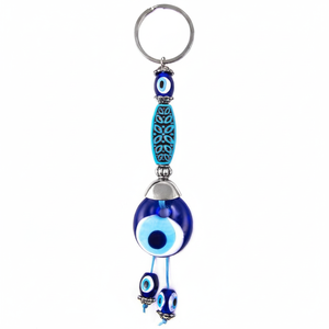 Llavero en forma de turquesa hecho a mano, ojo malvado, cuentas, Hecho en Turquía - Product Image 2