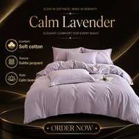 Parure de lit 4 pièces en jacquard gaufré 100 % coton respirant et lavé, luxe 200 fils, avec taies d'oreiller et drap pour la maison et l'hôtel