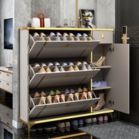 Meuble de rangement de luxe moderne ultra-fin pour entrée de maison, grande capacité, armoire à chaussures pour porche