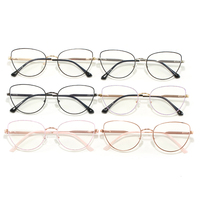 Lunettes de vue rétro BK T8042 anti-lumière bleue pour femmes, monture en métal, UV400, verres optiques, or noir, mode vintage