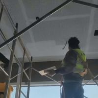 Système de plafond acoustique en plaque de plâtre perforée monolithique, peinture acoustique, plâtre sans joint, système super lisse en plâtre