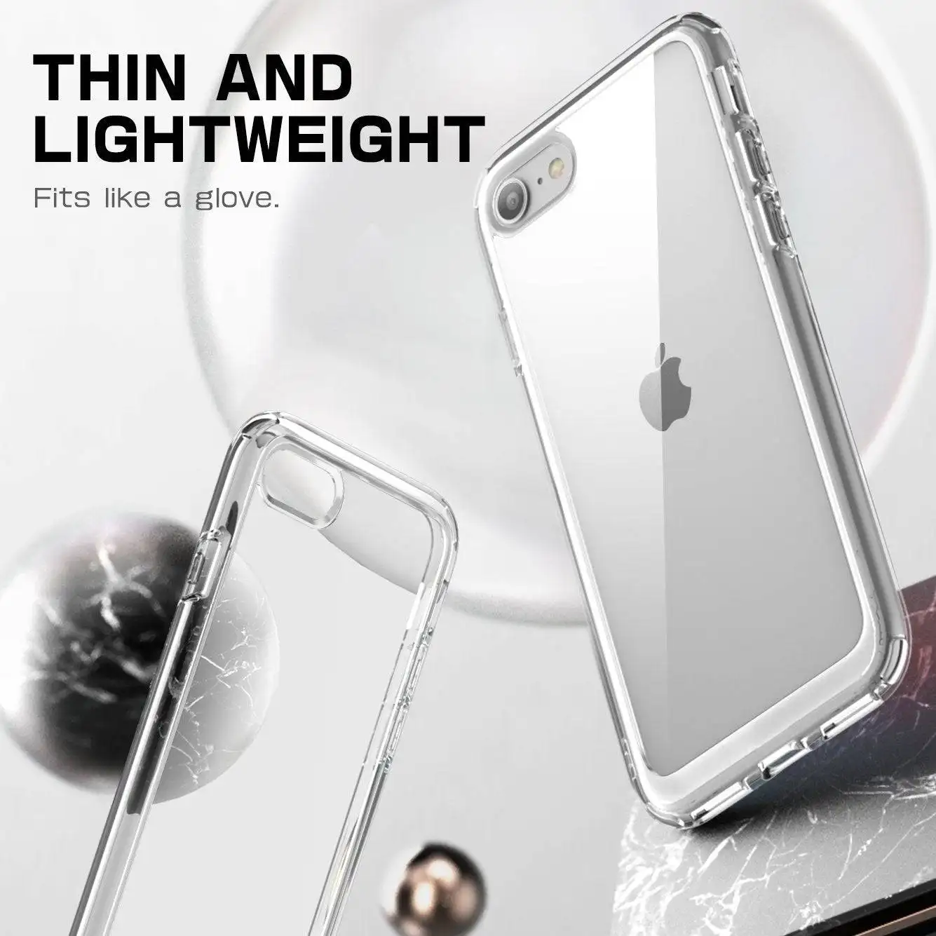 Lfd960 capa de celular para iphone 7 (2016) 8 (2017) se (2020 e 2022), compatível com iphone se slim e transparente