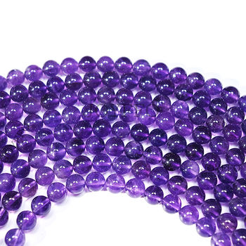 4MM 6MM 8MM Amethyst Loose Beads Natural Amethyst Gemstone Beads for Jewelry Making