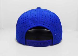 Oem Custom 6 Panel PVC Patch Logo <b>Waterproof</b> Gorras White Polyester Spandex Baseball Cap Laser Cut Hole Perforated Golf Dad <b>Hat</b> - Product Image 6