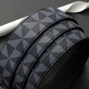 Cinturón de Lujo Personalizable para Hombre y Mujer, Marca de Moda, Cinturón de Cuero PU con Hebilla Metálica, Cinturones de Diseñador con Cajas y Recibos - Product Image 3