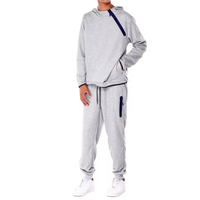 Ensemble de survêtement d'hiver pour homme 320 GSM 100 % coton respirant, coupe ample, avec logo personnalisé, sweat à capuche et pantalon de survêtement 2 pièces, style streetwear