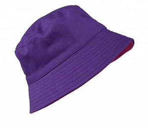 <strong>Cheap</strong> Plain Cotton Purple Reversible Plain Cotton Portable Sunscreen Sun <strong>Hat</strong> <strong>Bucket</strong> <strong>Hats</strong> - Product Image 2